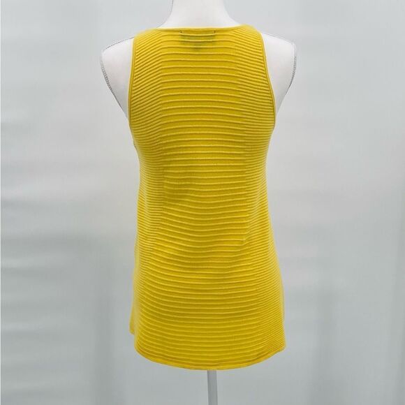 Sam Edelman Top Tank Cotton Knit Yellow Size s - Picture 7 of 8